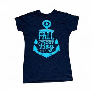 Black and Teal Fall Out Boy Band Tshirt
